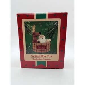 Vintage Hallmark Keepsake Ornament Santas Hot Tub Handcrafted‎ Christmas 1986